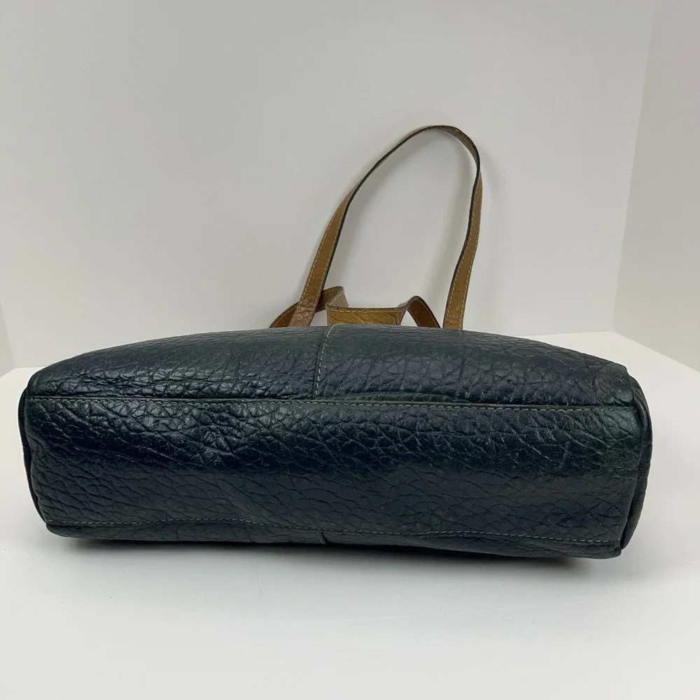 PATRICIA NASH Poppy Italian Leather Satchel Tote Distressed‎ Gradient Brown Blue